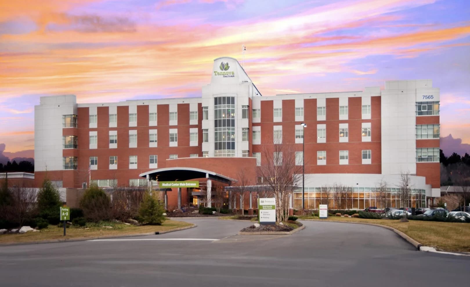 Brick building showing Tennova Healthcare North